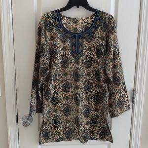 Indian Paisley / Floral Printed Tunic Top